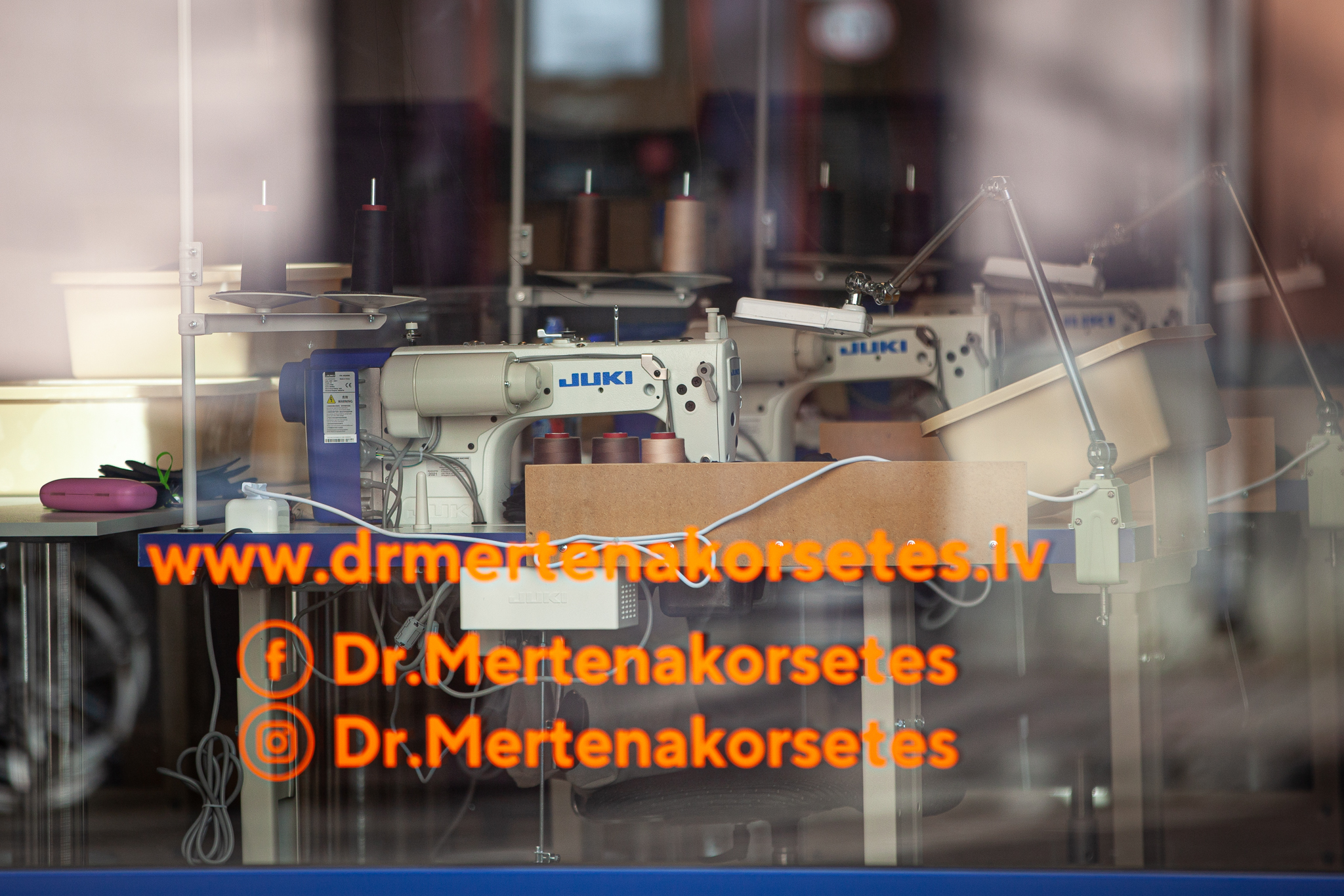 Dr. Mertens manufacturing room through window