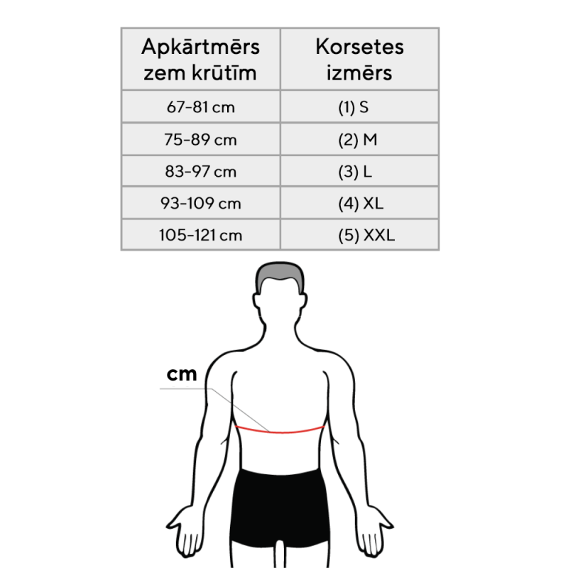 TH BE Size Chart