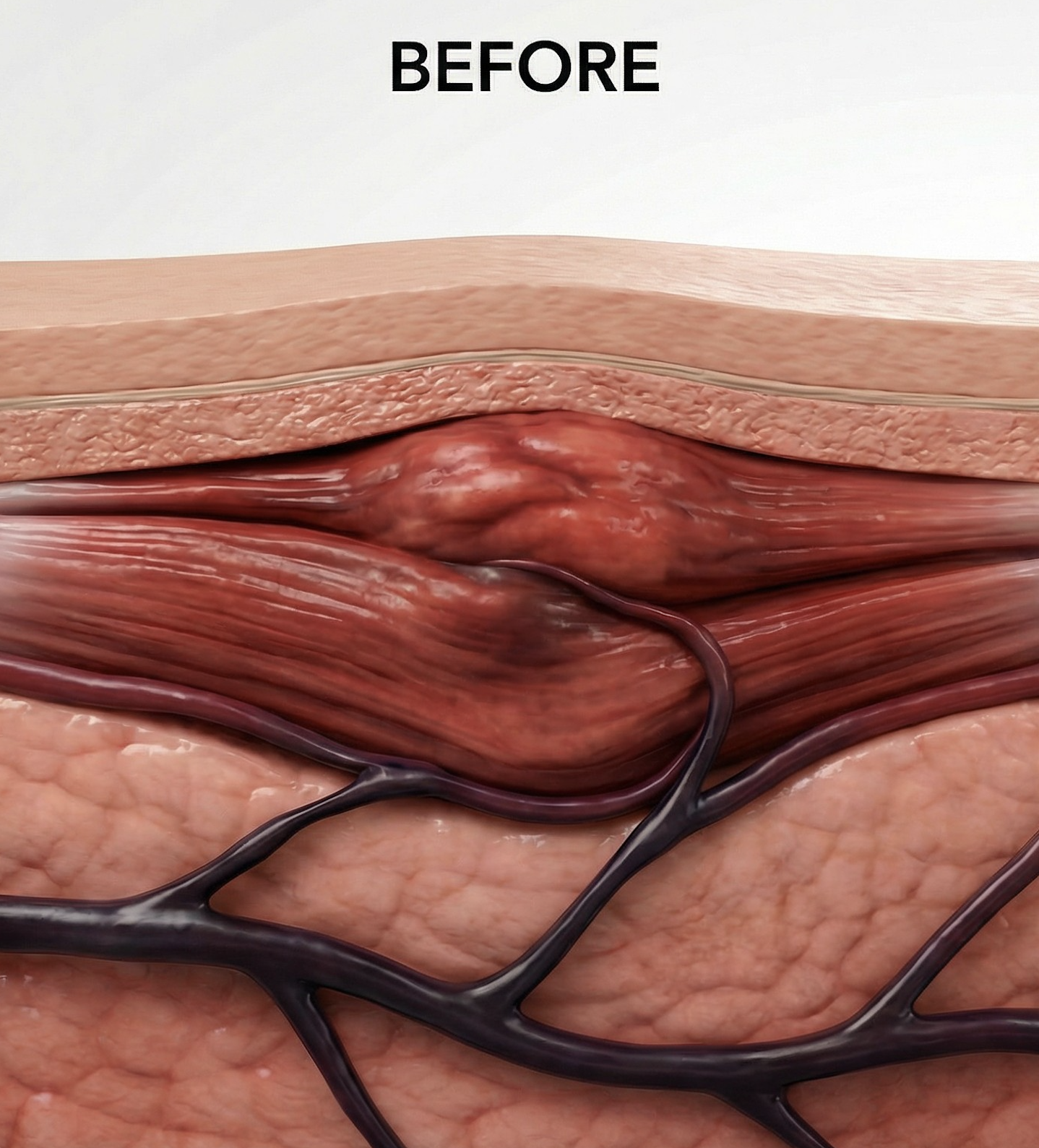 Before image showing overloaded tissue state